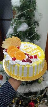 Fresh fruit pineapple cake